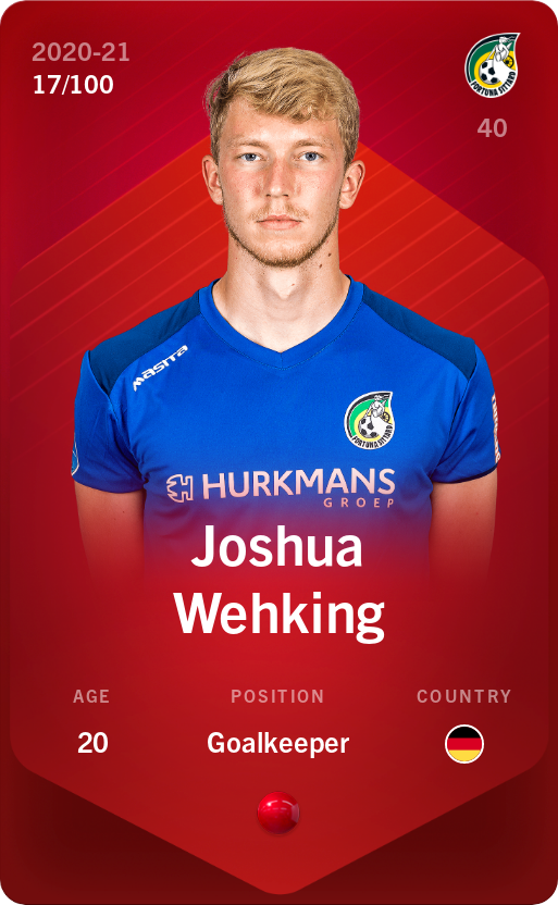 Sorare - Sorare Official - Joshua Wehking 2020-21 • Rare 17/100 - NFT # 107049855506857751042446812879358136321713348678523406473850247597900948977399