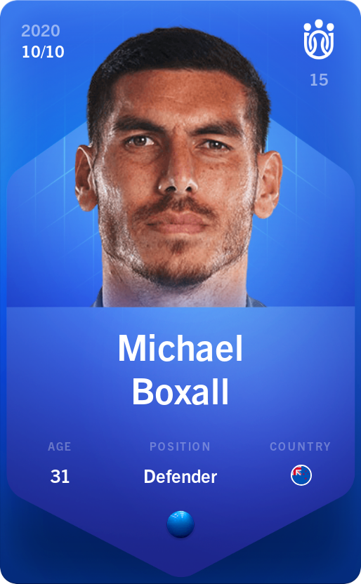 Sorare - Sorare Official - Michael Boxall 2020-21 • Super Rare 10/10 - NFT # 35478376656175612060817504598127391607551305276812956759002904831648161263540