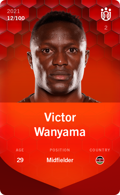 Sorare - Sorare Official - Victor Wanyama 2021-22 • Rare 12/100 - NFT # 115094856182089143688779331233656221125695769845080456958817438319498211077929