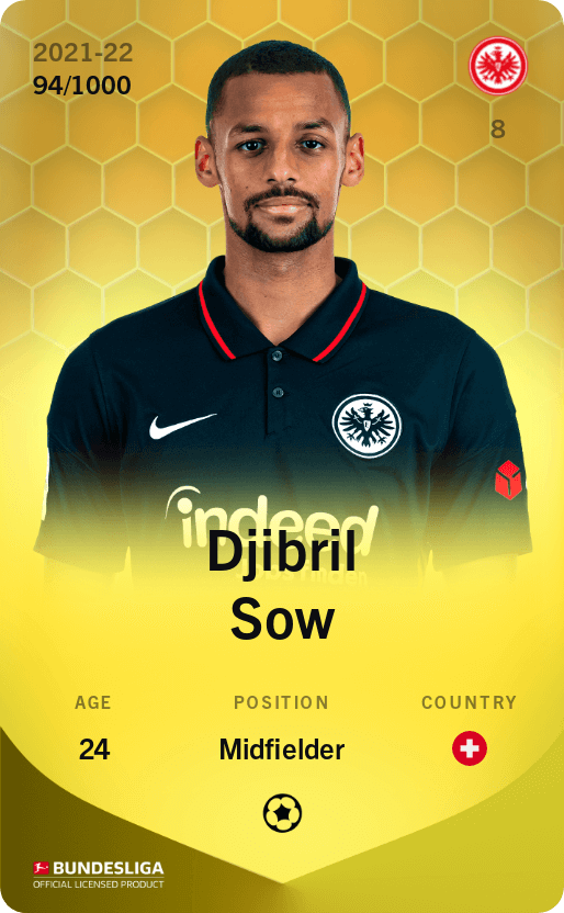 Djibril Sow 2021-22 • Limited 94/1000