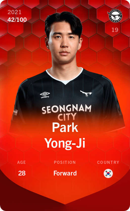 Sorare - Sorare Official - Park Yong-Ji 2021-22 • Rare 42/100 - NFT # 41011574507700440816193352076580316553734151015491876320095275430361967547250