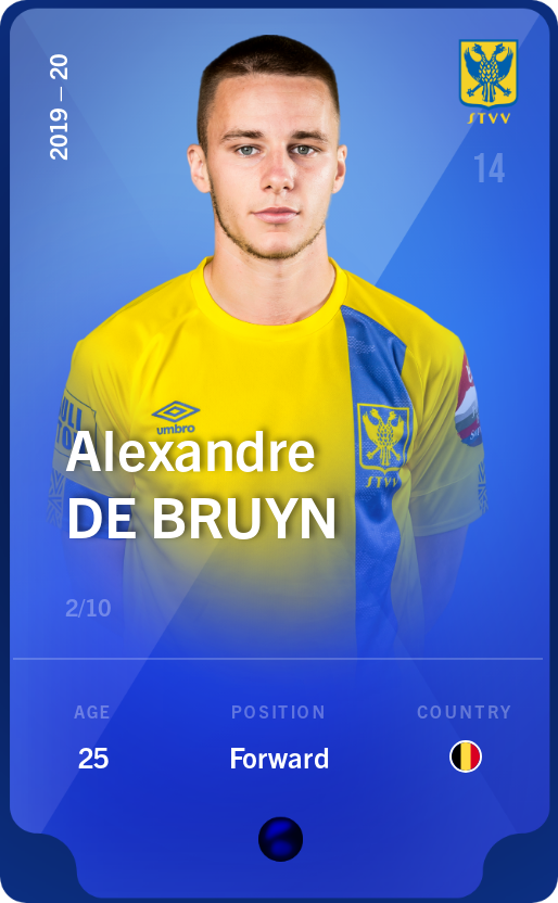 Sorare - Sorare Official - Alexandre De Bruyn 2019-20 • Super Rare 2/10 - NFT # 85014629656795872100688245244618841634434502653480851799650397123046914926933