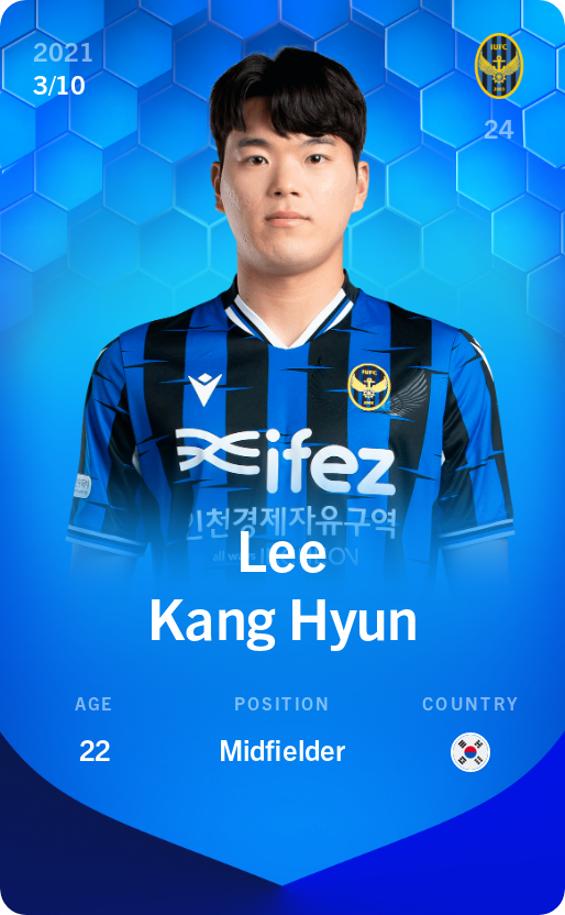 Sorare - Sorare Official - Lee Kang Hyun 2021-22 • Super Rare 3/10 - NFT # 101860495269867737131673249013163036895382711902438902936945536111905532791687