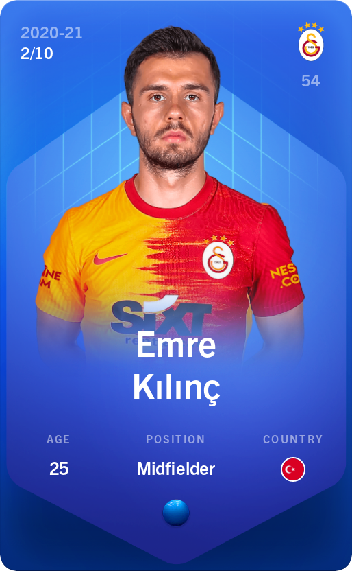 Sorare - Sorare Official - Emre Kılınç 2020-21 • Super Rare 2/10 - NFT # 3141785515568908211796186160418868067265789659192390748176499518149833721166