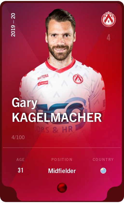 Sorare - Sorare Official - Gary Kagelmacher 2019-20 • Rare 4/100 - NFT # 31202385023833673384854685969666642039752325679541208695916553458949648606558
