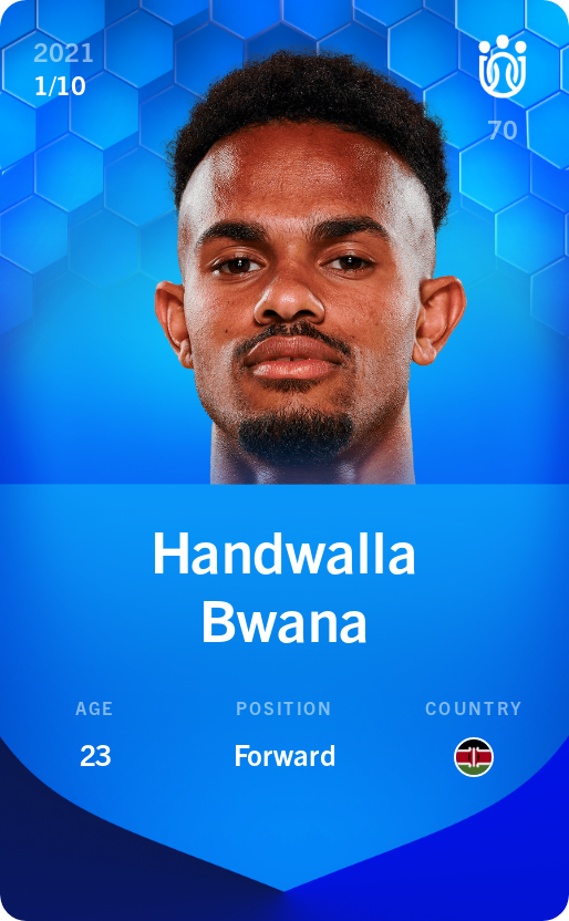 Sorare - Sorare Official - Handwalla Bwana 2021-22 • Super Rare 1/10 - NFT # 27278566186468434896156288942166604373082582170321417046337950364451911139469