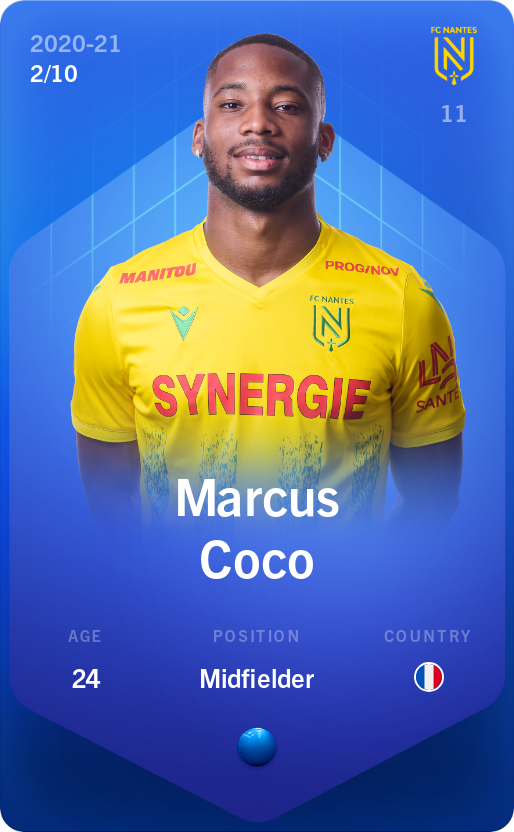 Sorare - Sorare Official - Marcus Coco 2020-21 • Super Rare 2/10 - NFT # 25451929171570265101848516376177066317139556410715114777726945129075471363208