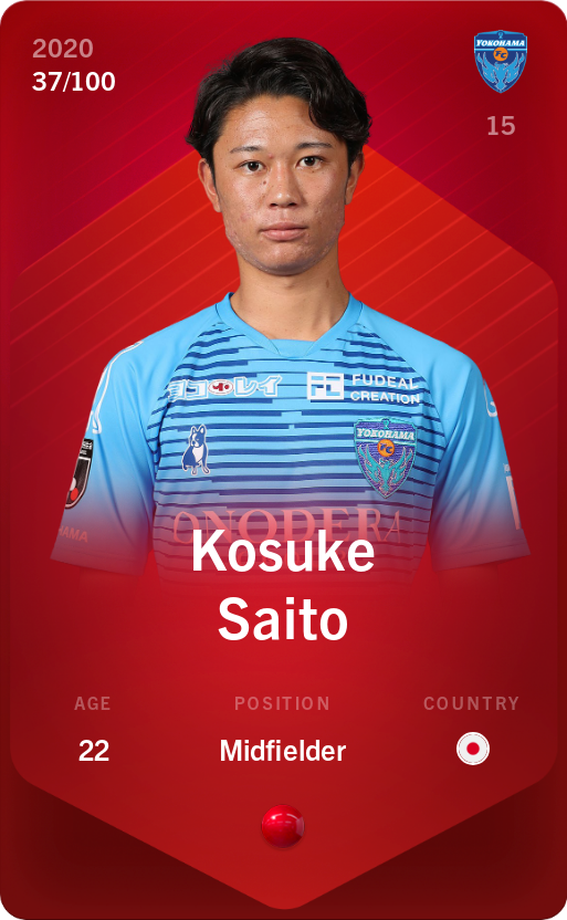 Sorare - Sorare Official - Kosuke Saito 2020-21 • Rare 37/100 - NFT # 38094417401457633313342308142971256883221250928417242162743814508536241908747