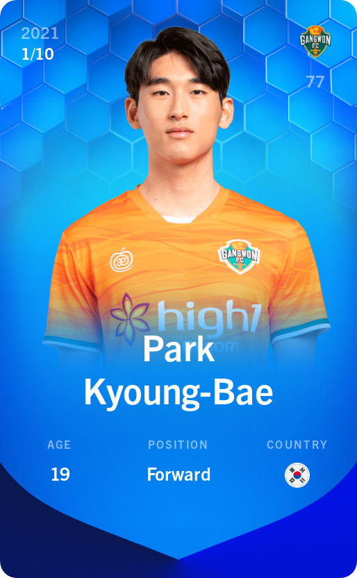 Sorare - Sorare Official - Park Kyoung-Bae 2021-22 • Super Rare 1/10 - NFT # 20620228288916061027542128196500749435301108726638046478226000695004211080112