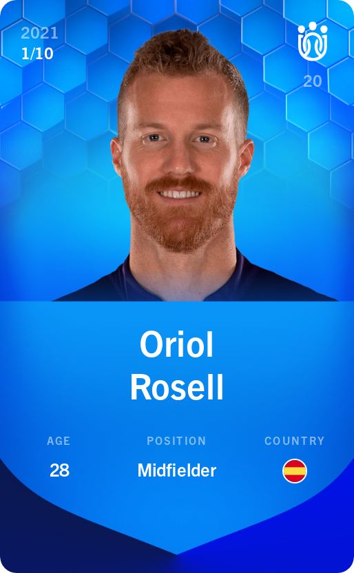 Sorare - Sorare Official - Oriol Rosell 2021-22 • Super Rare 1/10 - NFT # 65616663164765250701875165296450391683066600748062563550460487028736191453860
