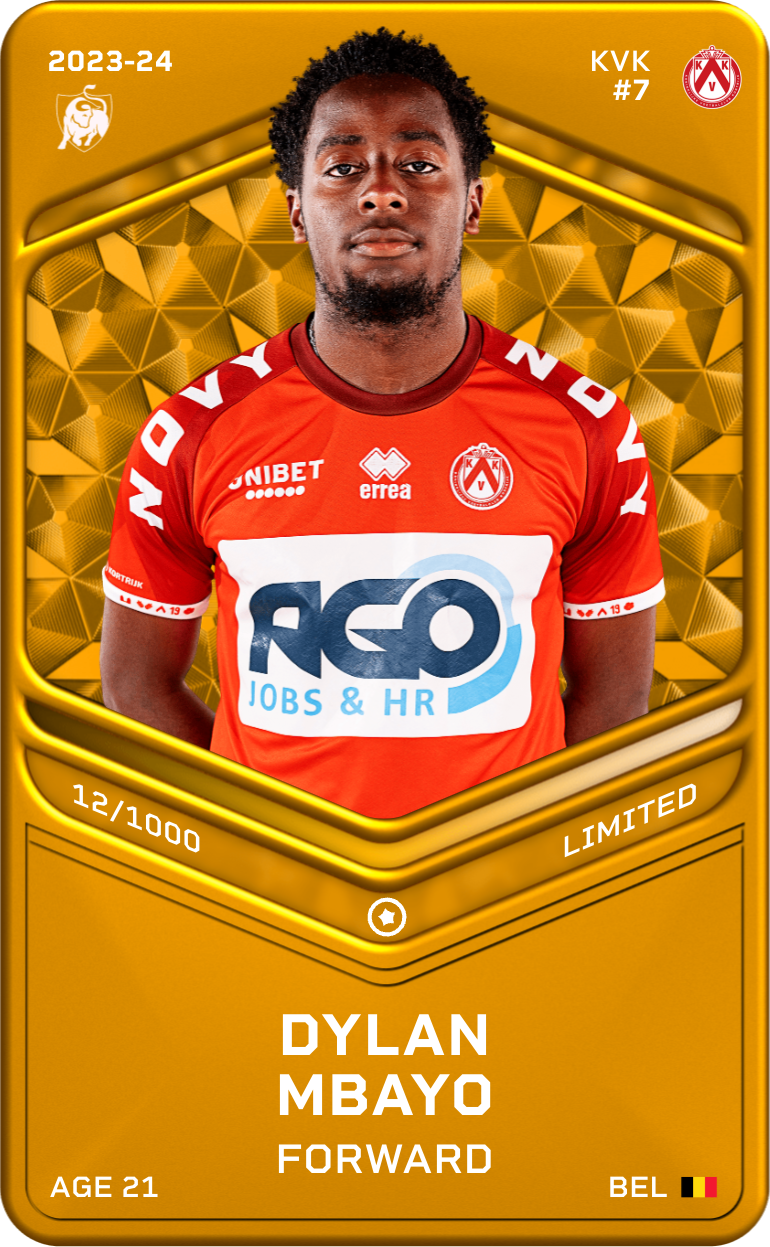 Sorare - Sorare Official - Dylan Mbayo 2023-24 • Limited 12/1000 - NFT # 218488476144785007203051388709759739634229005009688503254413932437258459947