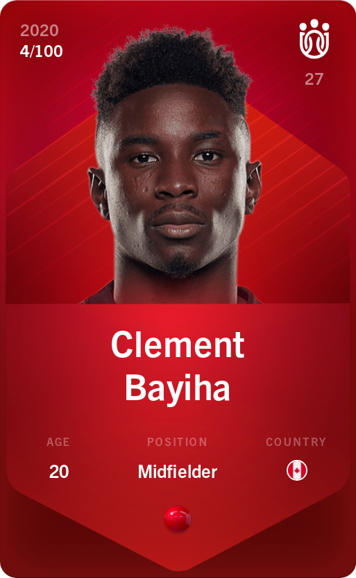 Sorare - Sorare Official - Clement Bayiha 2020-21 • Rare 4/100 - NFT # 80110108958896591139341674731736358463065045952167909863263809523923860156299