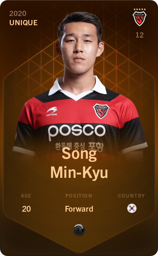 Sorare - Sorare Official - Song Min-Kyu 2020-21 • Unique - NFT # 90525321435266357103624680976822247868367997285409823207691640320164281609463