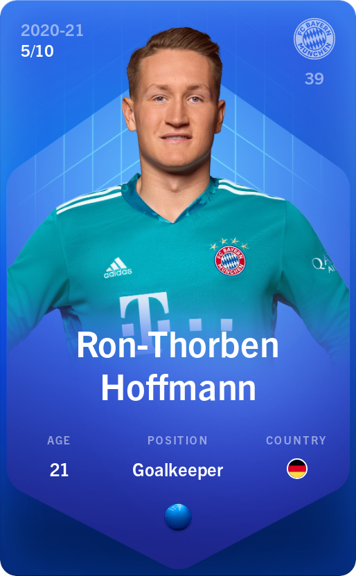 Sorare - Sorare Official - Ron-Thorben Hoffmann 2020-21 • Super Rare 5/10 - NFT # 79198920587255943510170049856504379541442466614073108518567209512500980796795