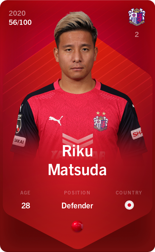 Sorare - Sorare Official - Riku Matsuda 2020-21 • Rare 56/100 - NFT # 14012621262704163143380820351416055018055819643950086182899113255411530476927