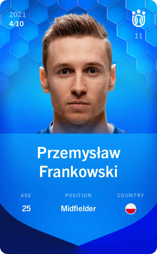 Sorare - Sorare Official - Przemysław Frankowski 2021-22 • Super Rare 4/10 - NFT # 71739420360607578092894946935333313406270506932136010177215163835142358869092