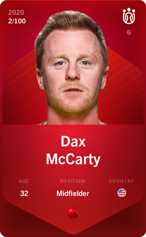 Sorare - Sorare Official - Dax McCarty 2020-21 • Rare 2/100 - NFT # 84177213391200575442508088879955784332001103706720174964864693751554112690641
