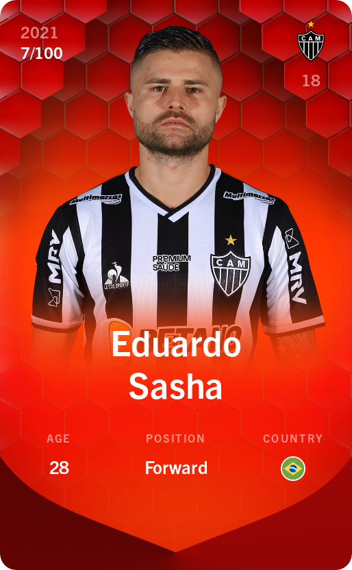 Sorare - Sorare Official - Eduardo Sasha 2021-22 • Rare 7/100 - NFT # 25582524520634256048417552295614254789661501043559088439193664670312618997355