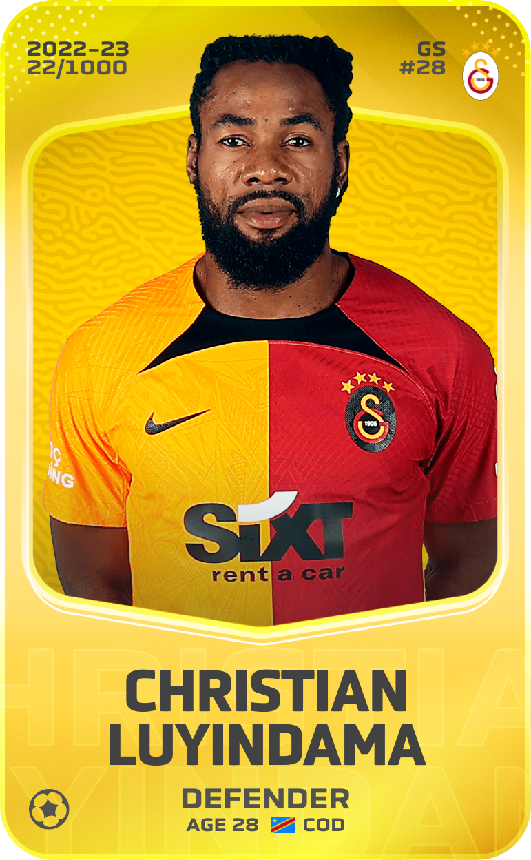 Sorare - Sorare Official - Christian Luyindama 2022-23 • Limited 22/1000 - NFT # 8446185230241396949015123646997416250369761881126241497946357856911901027471