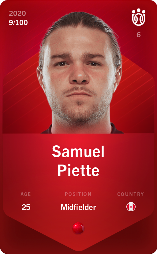 Sorare - Sorare Official - Samuel Piette 2020-21 • Rare 9/100 - NFT # 6456608777455725392901038246212997159017347625554681272655005210369204402656