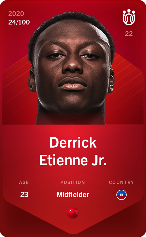 Sorare - Sorare Official - Derrick Etienne Jr. 2020-21 • Rare 24/100 - NFT # 89994392397885403089859091922145556413309537158864707463897441134908041694928