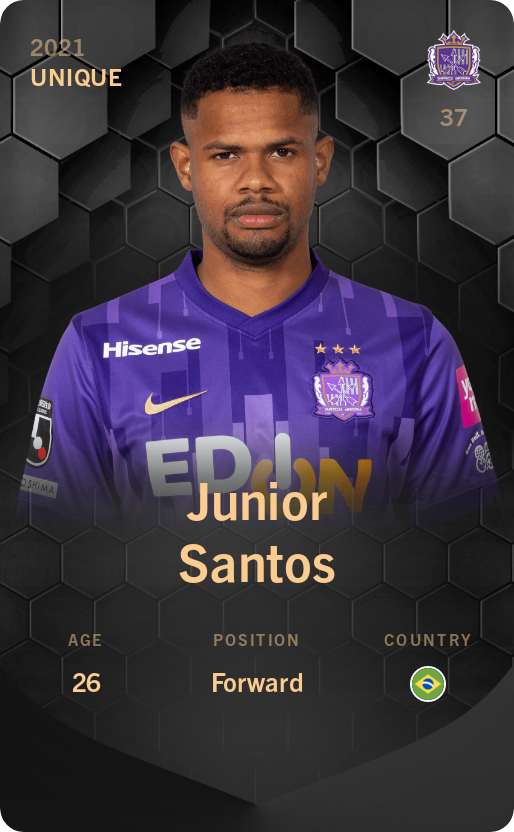 Sorare - Sorare Official - Junior Santos 2021-22 • Unique - NFT # 11133019611447833084396275948851660687244383670403516903488573940180191223455