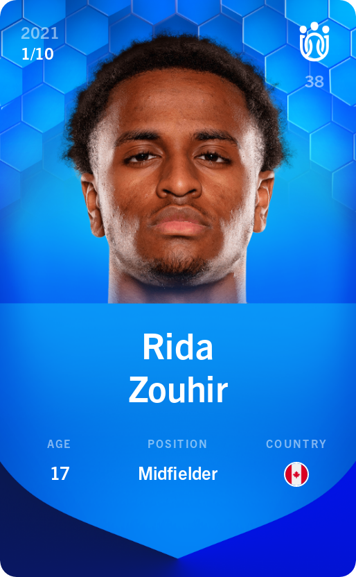 Sorare - Sorare Official - Rida Zouhir 2021-22 • Super Rare 1/10 - NFT # 110256307491321854373609043877919772995968491280181009931756997681667124604824
