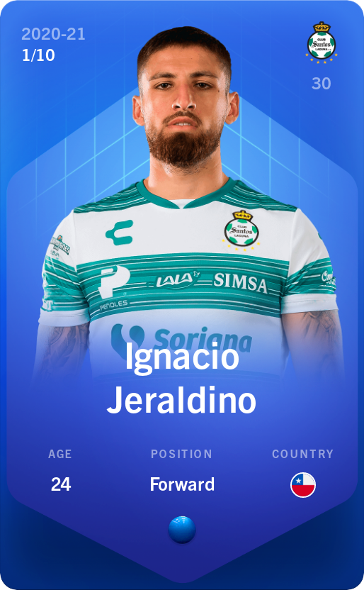 Sorare - Sorare Official - Ignacio Jeraldino 2020-21 • Super Rare 1/10 - NFT # 115706370713666646718955872213973040028682104458463929011003756399305230223094