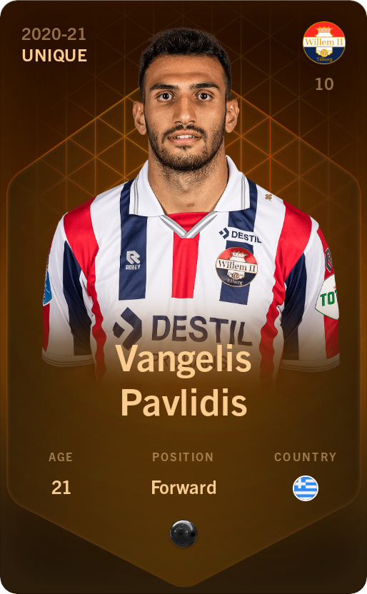 Sorare - Sorare Official - Vangelis Pavlidis 2020-21 • Unique - NFT # 46197161269291717833303406655222028328679188739303897287639028106316294796530