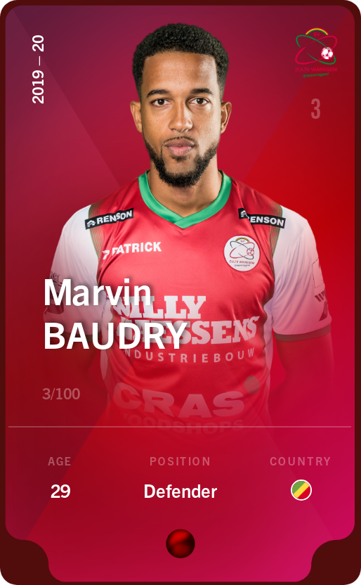 Sorare - Sorare Official - Marvin Baudry 2019-20 • Rare 3/100 - NFT # 37459184155907224352627832923494921722532646368374514577850075621542757314799