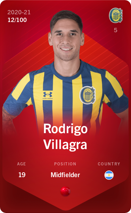 Sorare - Sorare Official - Rodrigo Villagra 2020-21 • Rare 12/100 - NFT # 26377737066353348359727933807753936214960311163080041099333645347583278759987