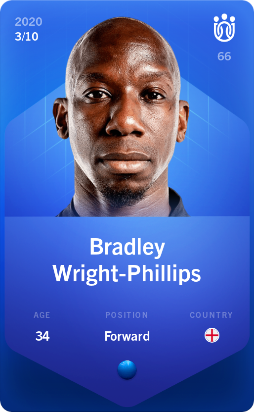 Sorare - Sorare Official - Bradley Wright-Phillips 2020-21 • Super Rare 3/10 - NFT # 83534139298851309679514209274149423344618676971971466276396586059992717642028