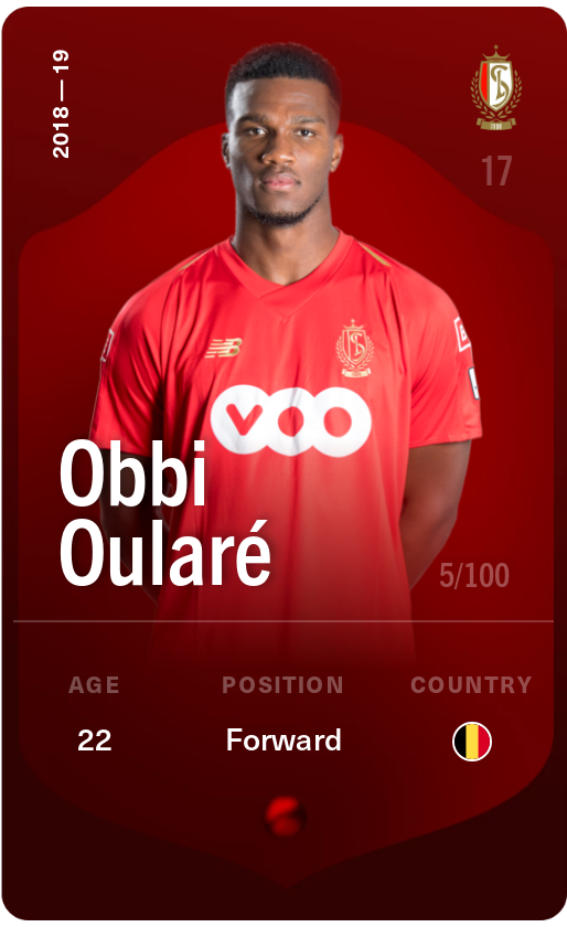 Sorare - Sorare Official - Obbi Oularé 2018-19 • Rare 5/100 - NFT # 47661991193345061269993618096047634916670052688235843904000469628556939892293