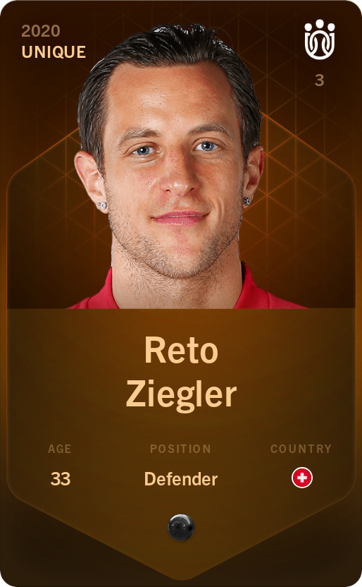 Sorare - Sorare Official - Reto Ziegler 2020-21 • Unique - NFT # 89354574997670247811694150757013958482891441991228752130087819418969917072929