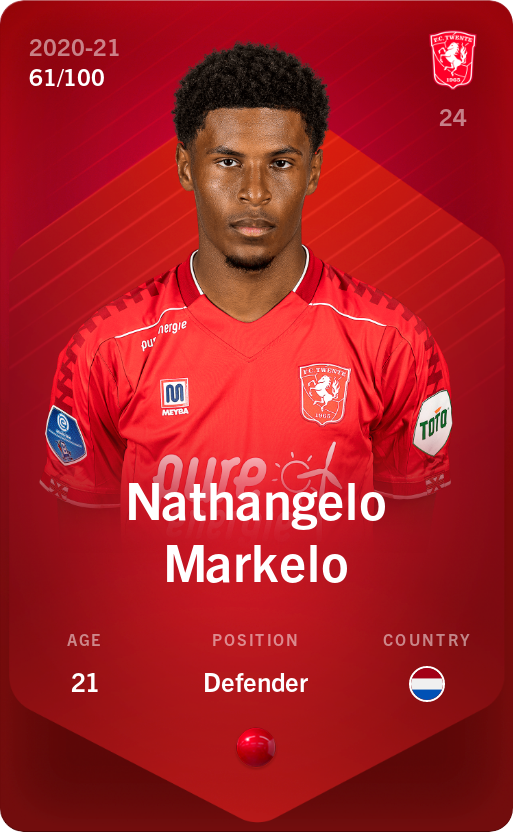 Sorare - Sorare Official - Nathangelo Markelo 2020-21 • Rare 61/100 - NFT # 110832763793764543431233779537353988303676192485758971475146358961992752393694