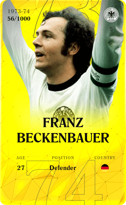 Franz Beckenbauer 1973-74 • Limited 56/1000