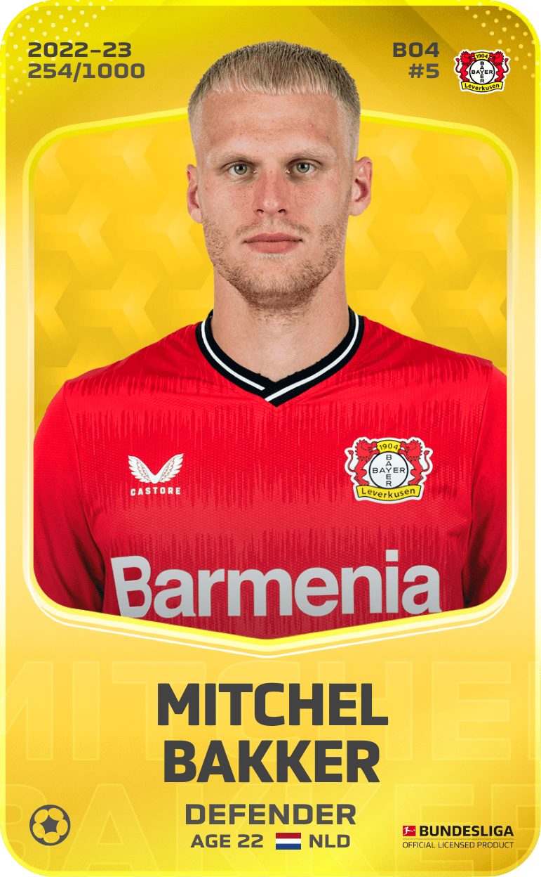 Mitchel Bakker 2022-23 • Limited 254/1000
