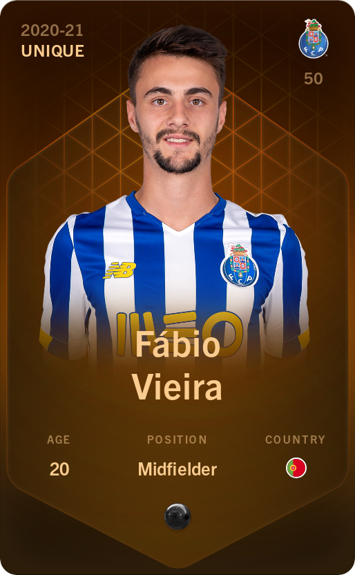 Sorare - Sorare Official - Fábio Vieira 2020-21 • Unique - NFT # 68650855999147190504446878649408914740361341872834922691467335399307621884193