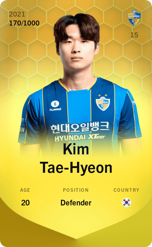 Kim Tae-Hyeon 2021-22 • Limited 170/1000