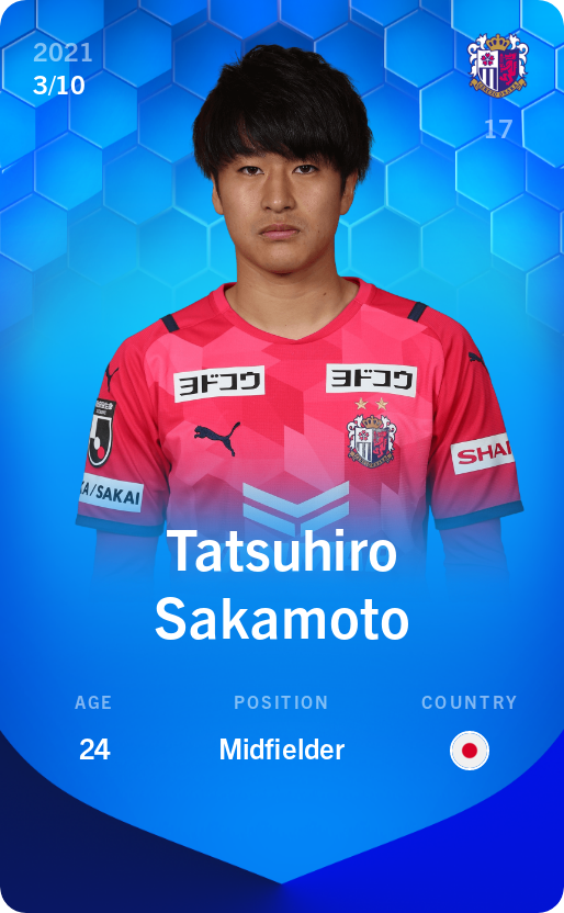 Sorare - Sorare Official - Tatsuhiro Sakamoto 2021-22 • Super Rare 3/10 - NFT # 39975098263961068228520144708301264981222685803801355130988788186264147717706