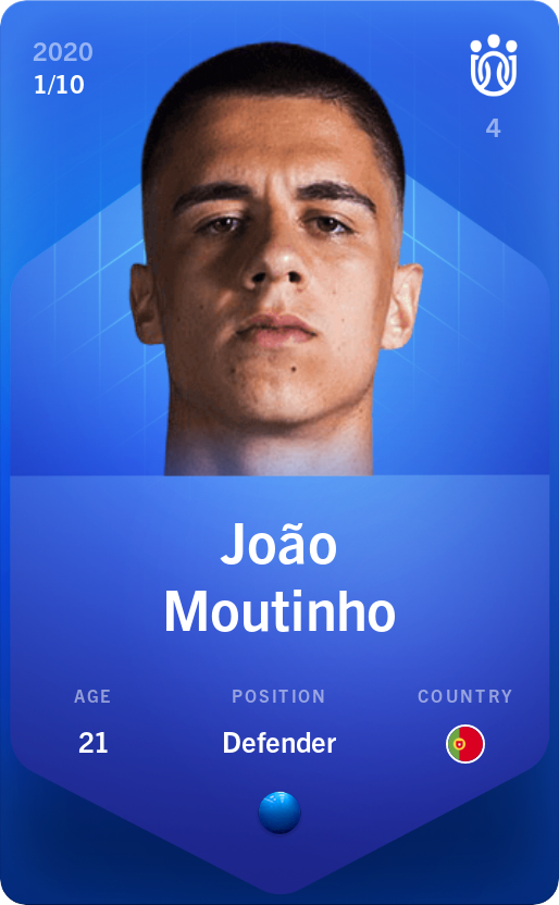 Sorare - Sorare Official - João Moutinho 2020-21 • Super Rare 1/10 - NFT # 46791242877517271121618450194449250404761823618607089482008637332061914907842