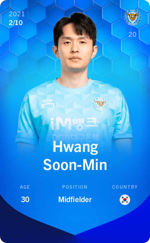 Sorare - Sorare Official - Hwang Soon-Min 2021-22 • Super Rare 2/10 - NFT # 77488656125679329517047922464450932532537314614154492281688956345411203444198