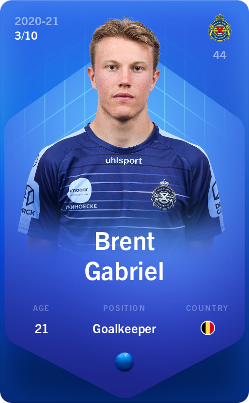 Sorare - Sorare Official - Brent Gabriel 2020-21 • Super Rare 3/10 - NFT # 50831776881375520668486579113081097990427352339033288739785250355392791104978