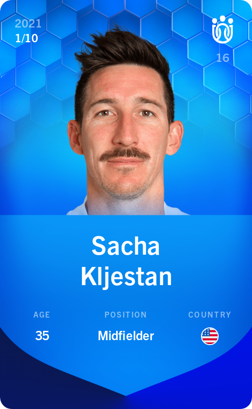 Sorare - Sorare Official - Sacha Kljestan 2021-22 • Super Rare 1/10 - NFT # 57624659949315857667733700870785413727498019890433446005071811725365632523707