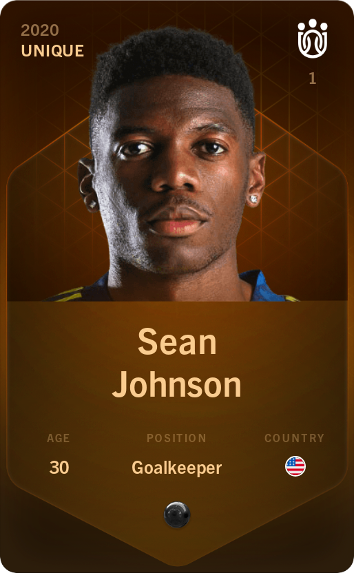 Sorare - Sorare Official - Sean Johnson 2020-21 • Unique - NFT # 12657333475865066128235388601370533717798126606710900044730959633081486570240