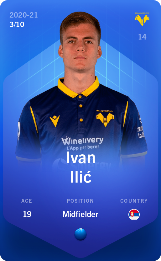 Sorare - Sorare Official - Ivan Ilić 2020-21 • Super Rare 3/10 - NFT # 68852867651089229695465594252302155528126082334751149183032378705694936823693