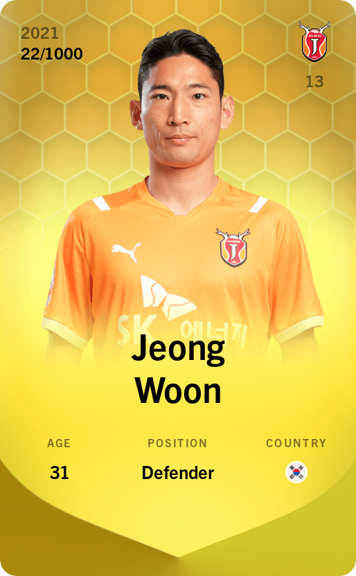 Jeong Woon 2021-22 • Limited 22/1000