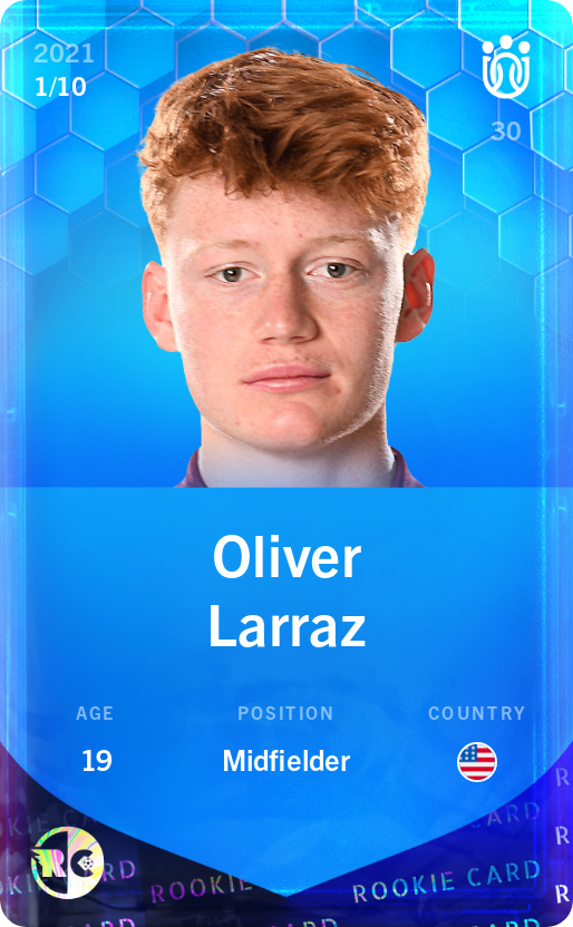 Sorare - Sorare Official - Oliver Larraz 2021-22 • Super Rare 1/10 - NFT # 45632646636361350736671382830334387914915651061862670374857045013358214794307