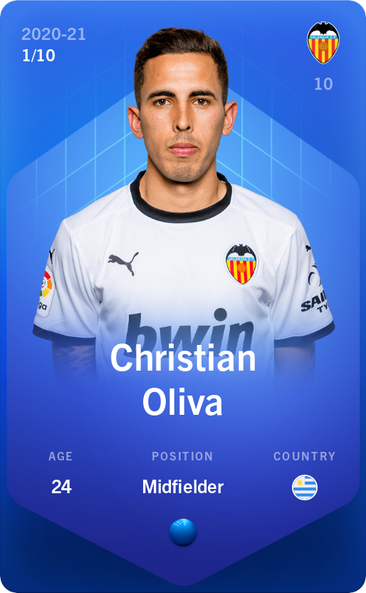 Sorare - Sorare Official - Christian Oliva 2020-21 • Super Rare 1/10 - NFT # 82376240925363028232181557773331687720531286544860936397910469707319767806148