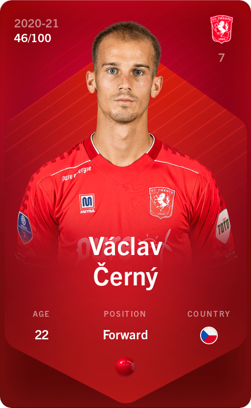 Sorare - Sorare Official - Václav Černý 2020-21 • Rare 46/100 - NFT # 20455510963174693338699836809443838766855985423927059757746644450968222424902